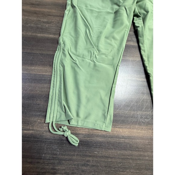 HOLIPICK Capri Leggings Activewear Drawstring Side Green Size 1X‎ 16W - Picture 3 of 6